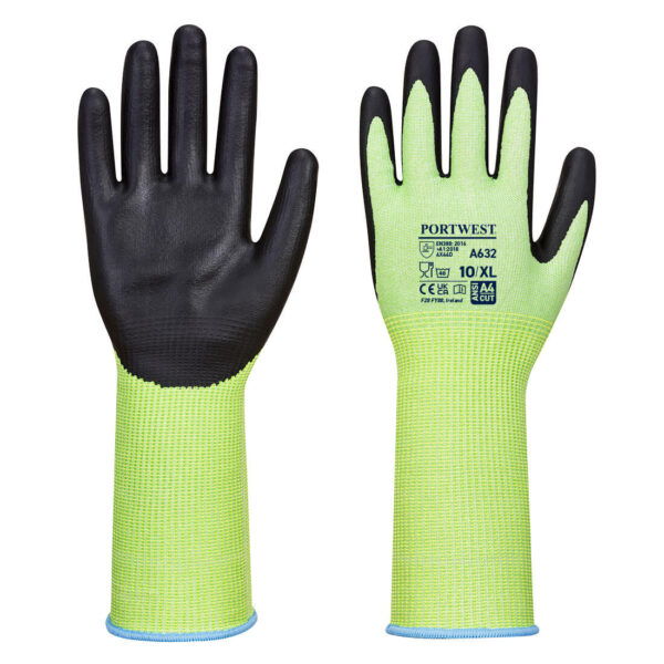 Green snijbestendige handschoen lang Cuff - PORTWEST - A632