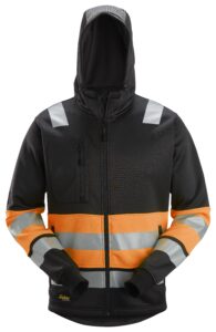 High-Vis Klasse 1, Hoodie met Rits - SNICKERS WORKWEAR - 8038