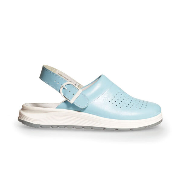 OB Active klomp blauw perforated met buckle fastening - ABEBA - 87080