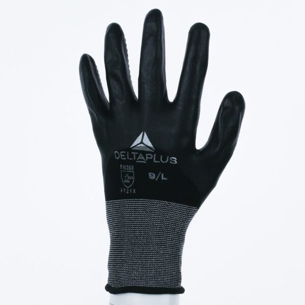Gebreide handschoen met coating - Polyester, Spandex - Glad Nitril - Jauge : 15 - DELTAPLUS - VE725NO - Afbeelding 4