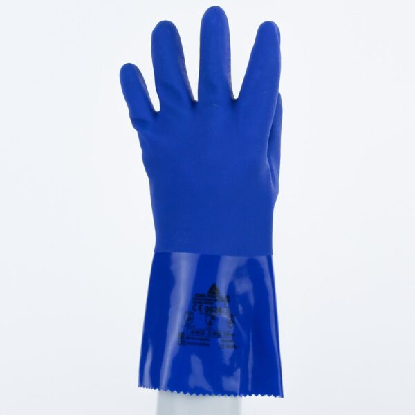 Waterdichte handschoen ondersteund - Katoen - aangrijpend getextureerd PVC - Jauge : 13 - Lengte :  300   mm - DELTAPLUS - VE780 - Afbeelding 3