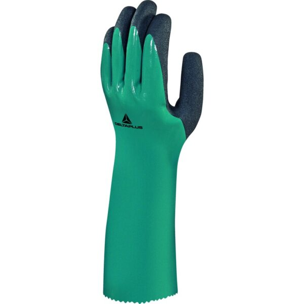 Waterdichte handschoen ondersteund - Polyamide - Drievoudige nitril schuimcoating - Jauge : 18 - Lengte :  350   mm - DELTAPLUS - VV835