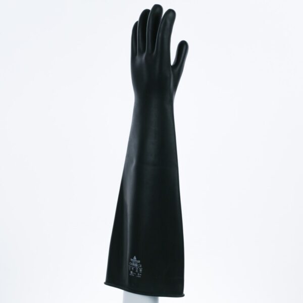 Poedervrije waterdichte handschoen niet-ondersteund - Glad latex - Lengte :  600   mm - DELTAPLUS - LA600 - Afbeelding 7