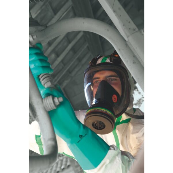 Gevlokte waterdichte handschoen niet-ondersteund - Nitril patronen - Lengte :  330   mm - DELTAPLUS - VE802 - Afbeelding 3