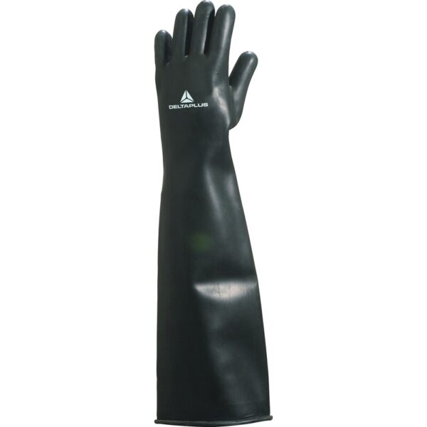Poedervrije waterdichte handschoen niet-ondersteund - Glad latex - Lengte :  600   mm - DELTAPLUS - LA600