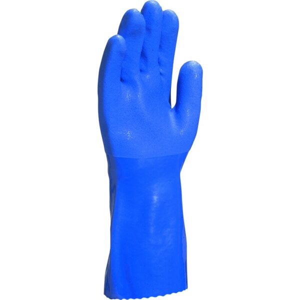 Waterdichte handschoen ondersteund - Katoen - aangrijpend getextureerd PVC - Jauge : 13 - Lengte :  300   mm - DELTAPLUS - VE780 - Afbeelding 2