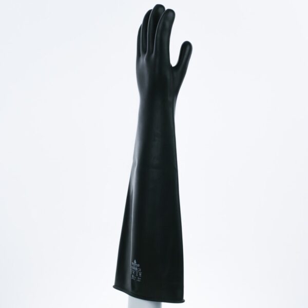 Poedervrije waterdichte handschoen niet-ondersteund - Glad latex - Lengte :  600   mm - DELTAPLUS - LA600 - Afbeelding 9