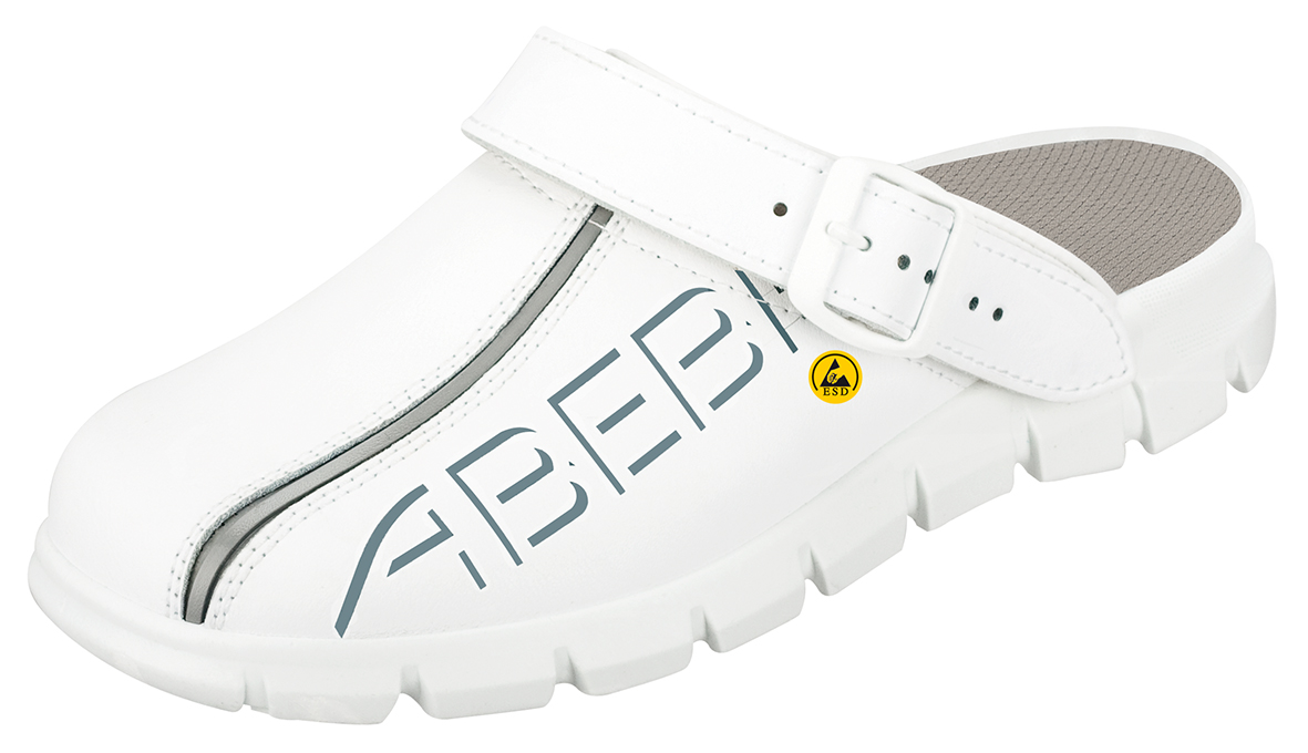 OB klomp wit met print ESD - ABEBA - 37310