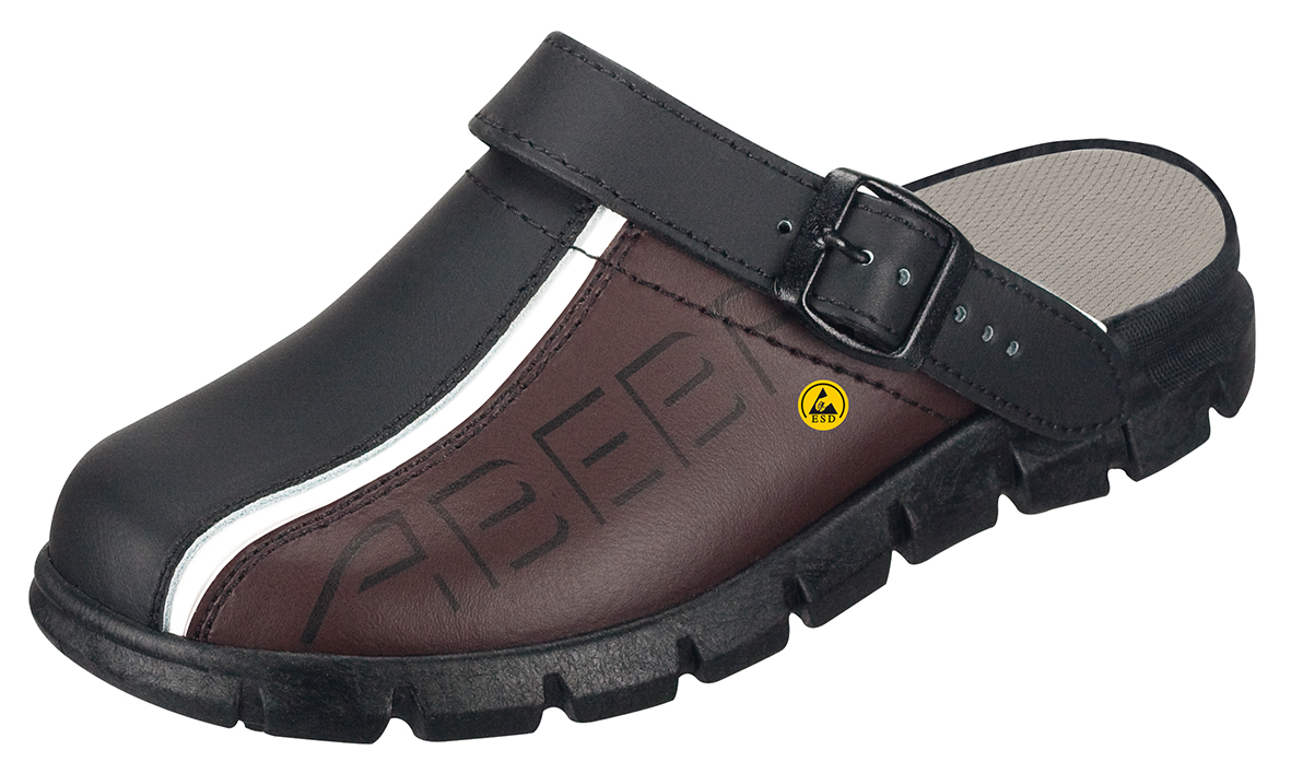 OB klomp zwart/ brown met print ESD - ABEBA - 37315