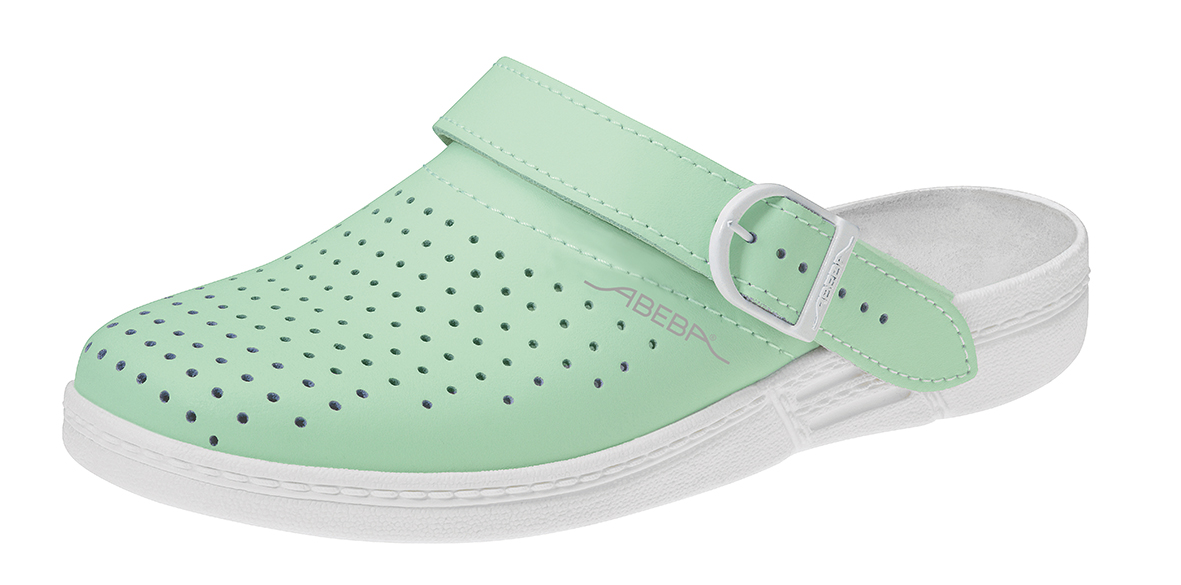 OB klomp mint groen/ wit - ABEBA - 7090