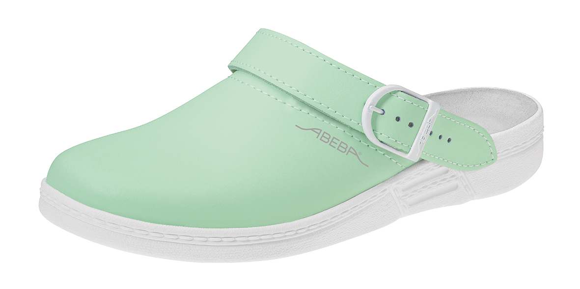 OB klomp mint groen/ wit - ABEBA - 7091