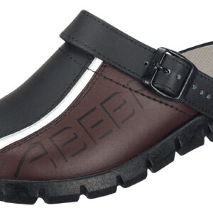 OB klomp zwart/brown met print - ABEBA - 7315
