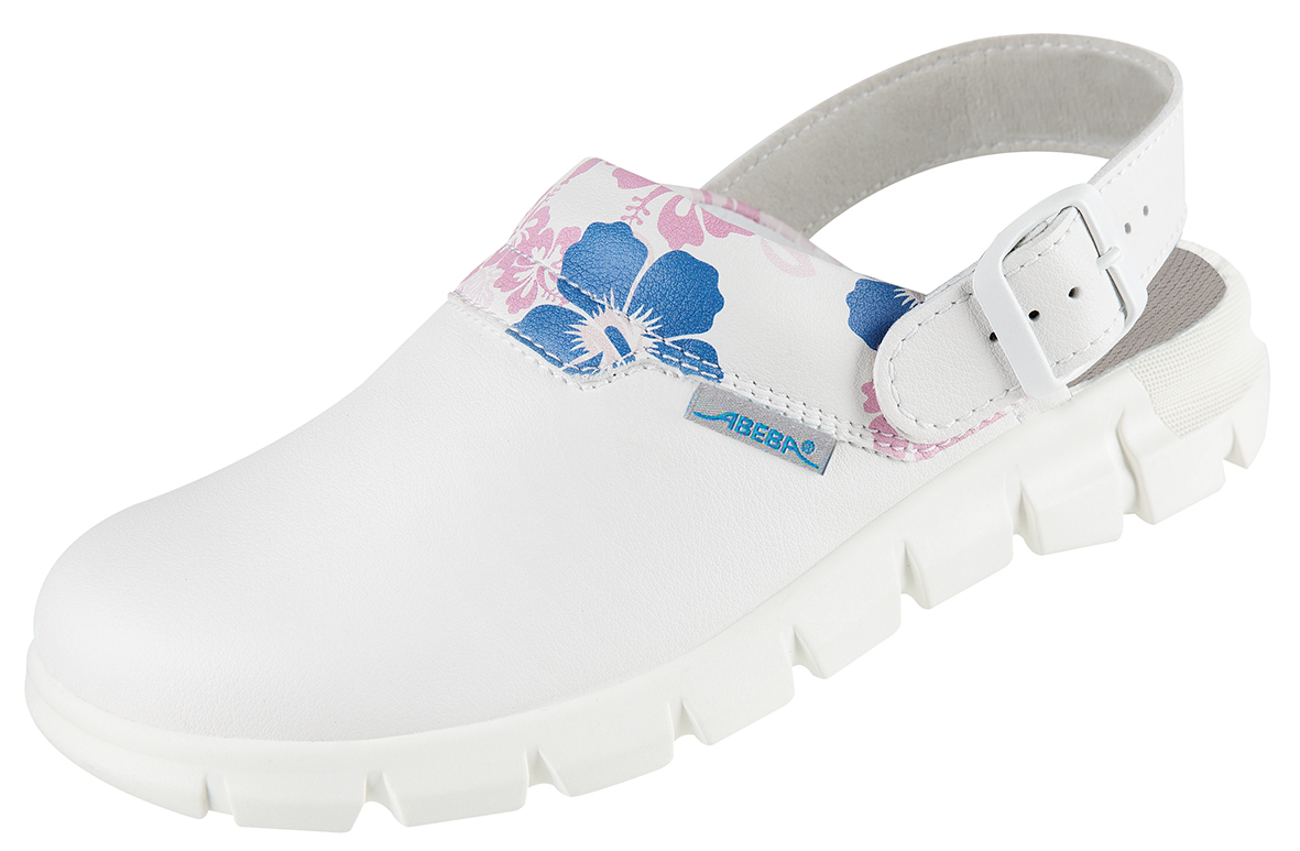 OB klomp wit met print - ABEBA - 7320