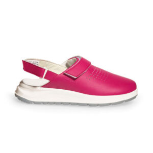OB Active klomp fuchsia perforated met velcro fastening - ABEBA - 824020