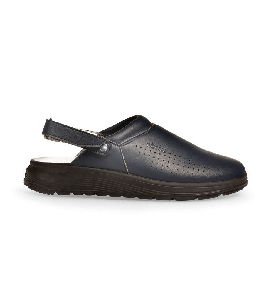 OB Active klomp donker blauw perforated met velcro fastening - ABEBA - 845018