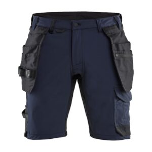 werkshort 4-weg stretch met afneembare spijkerzakken - BLAKLADER WORKWEAR - BL1702