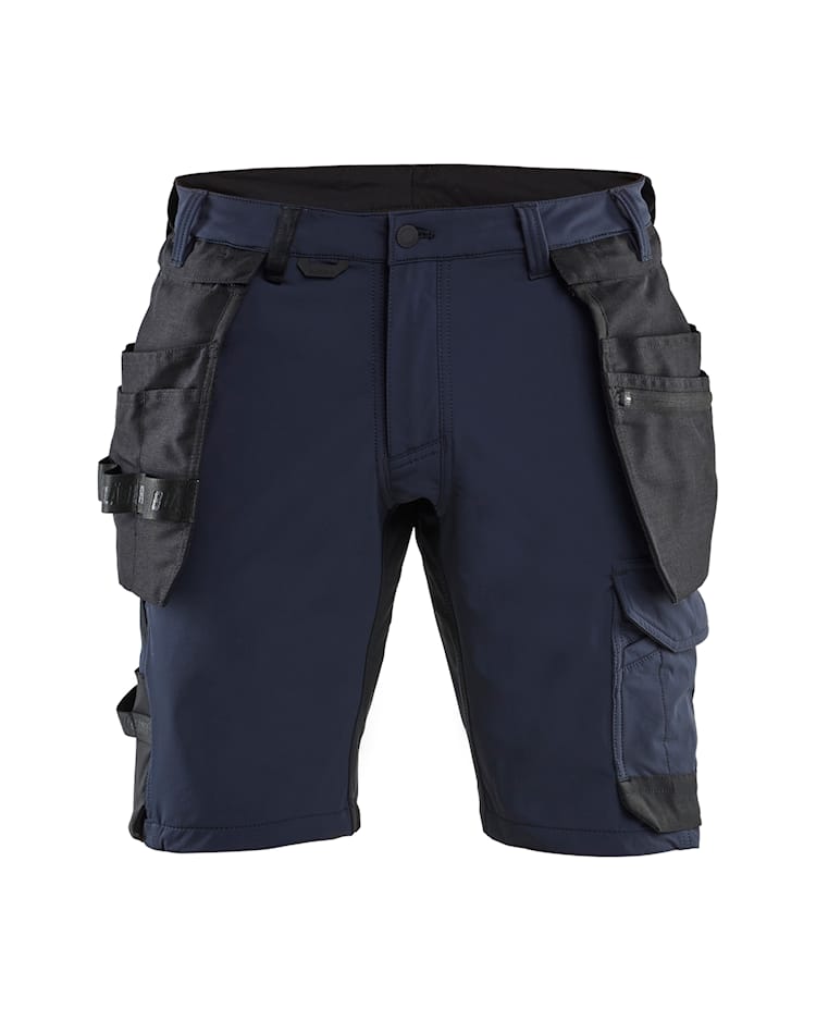 werkshort 4-weg stretch met afneembare spijkerzakken - BLAKLADER WORKWEAR - BL1702