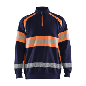 Sweatshirt met halve rits High Vis - BLAKLADER WORKWEAR - BL3553