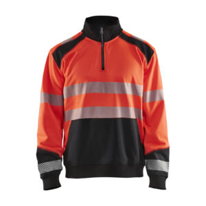 Sweatshirt met halve rits High Vis - BLAKLADER WORKWEAR - BL3556