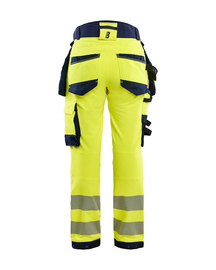 Dames High Vis werkbroek 4-weg stretch met gereedschapszakken - BLAKLADER WORKWEAR - BL7022