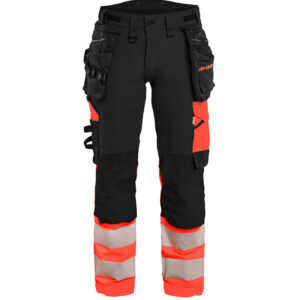 Dames High Vis werkbroek 4-weg stretch met gereedschapszakken - BLAKLADER WORKWEAR - BL7025