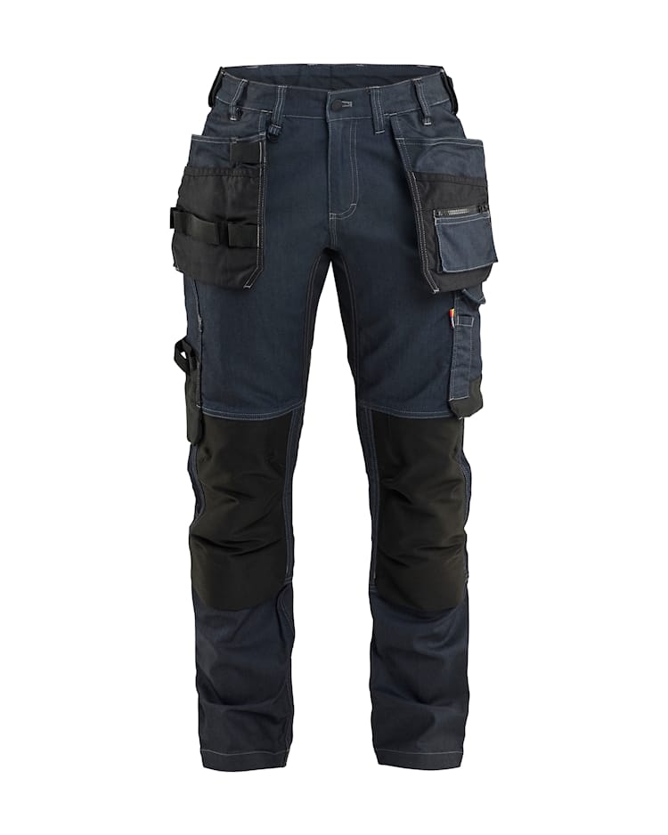 Dames werkbroek denim stretch met gereedschapszakken - BLAKLADER WORKWEAR - BL7132