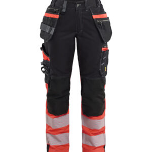 Dames High Vis werkbroek met Stretch en gereedschapszakken - BLAKLADER WORKWEAR - BL7196