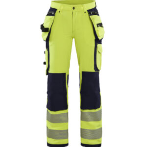 Dames High Vis werkbroek 4-weg stretch met gereedschapszakken - BLAKLADER WORKWEAR - BL7197