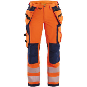 Dames High Vis werkbroek 4-weg stretch met gereedschapszakken - BLAKLADER WORKWEAR - BL7197