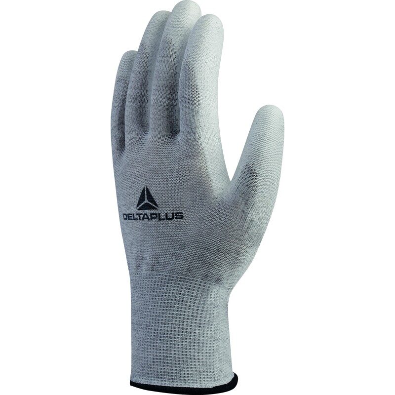 Gebreide handschoen met coating - Polyester - PU - Jauge : 13 - DELTAPLUS - VE702PESD