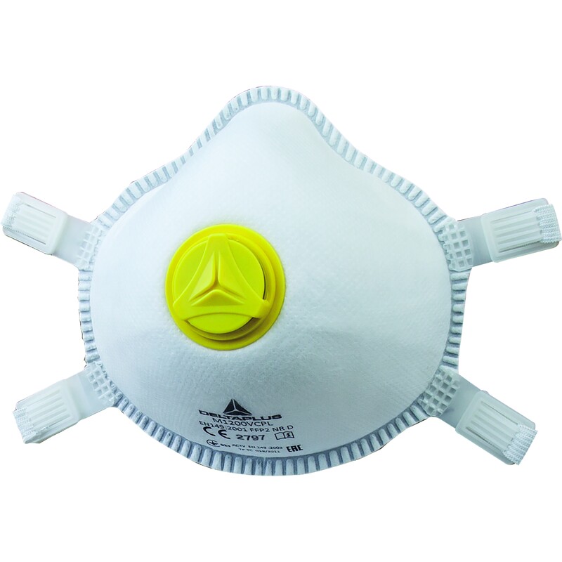 Disposable mask - Synthetisch niet-geweven - Gegoten - Doos van 5 - DELTAPLUS - M1200VPLUS