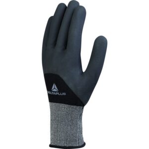 Gebreide handschoen met coating - Polyester, Spandex - Glad Nitril - Jauge : 15 - DELTAPLUS - VE725NO