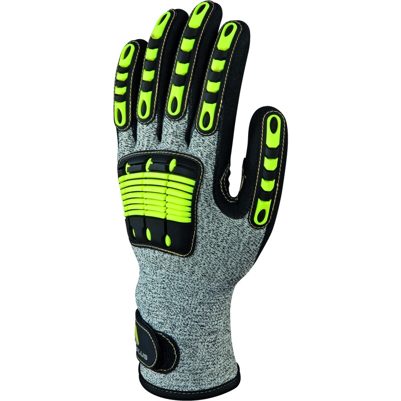 Gebreide handschoen met coating - Aramide, HDPE - Dubbellaags nitril - Jauge : 13 - DELTAPLUS - VV910