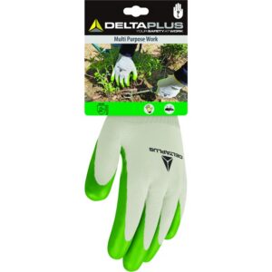 Gebreide handschoen met coating - Polyester - Latex met reliëfpatroon - Jauge : 15 - DELTAPLUS - DPVE733
