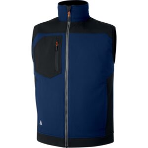 Mouwloos softshell vest - softshell - 96% polyester 4% elastaan - TPU membraan, 3 gelamineerde lagen - DELTAPLUS - HOLEN