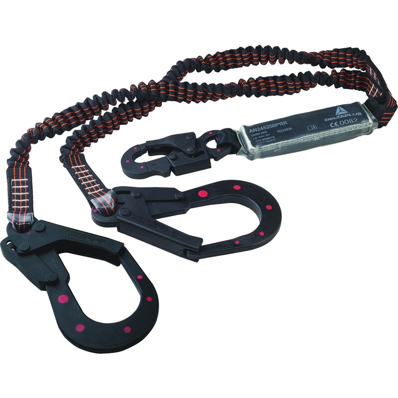 Elastische riem, versterkte lussen - Polyester, Staal met kunststof ommanteling - DELTAPLUS - AN245200PRR