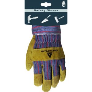 Gesneden en genaaide handschoen handpalm leder/rug leder - Rund - DELTAPLUS - DPDC103