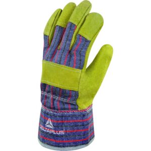 Gesneden en genaaide handschoen handpalm leder/rug leder - Rund - DELTAPLUS - DC103