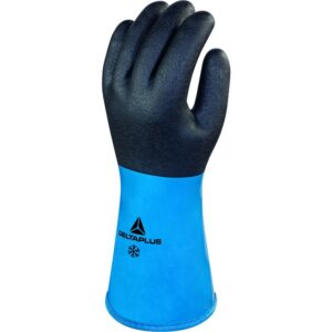 Waterdichte handschoen ondersteund - Acryl - Dubbellaags Nitril / PVC - Jauge : 10 - Lengte :  300   mm - DELTAPLUS - VV837