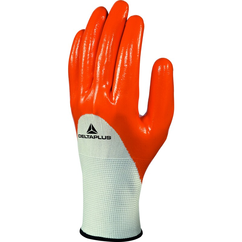 Gebreide handschoen met coating - Polyester - Glad Nitril - Jauge : 13 - DELTAPLUS - DPVE715