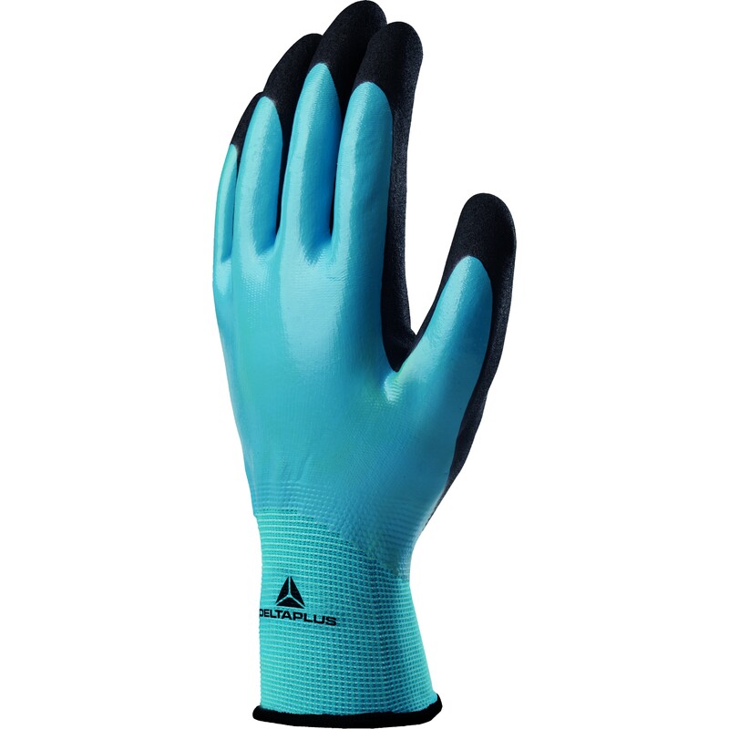 Gebreide handschoen met coating - Polyamide - Dubbellaags nitril - Jauge : 15 - DELTAPLUS - VV636