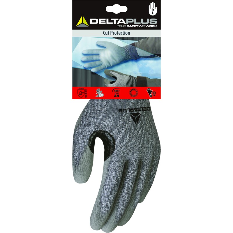 Gebreide handschoen met coating - SOFTnocut - PU - Jauge : 13 - DELTAPLUS - DPVECUTD09