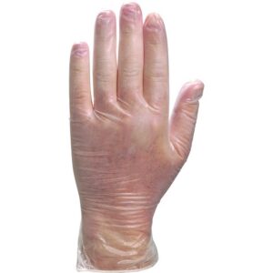 Gepoederde waterdichte wegwerphandschoen - Gladde pvc - Doos van 100 - DELTAPLUS - V1371