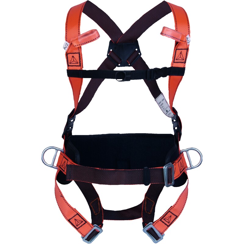 Valbeveiligingsharnas met riem - Staal, Polyester - Bevestigingspunt voor valbeveiliging: Dorsaal, Borst - DELTAPLUS - HAR14
