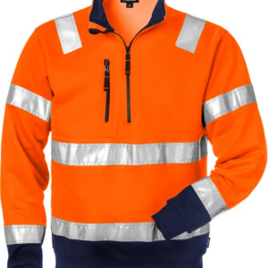 Hi vis sweatshirt met korte rits klasse 3 728 SHV - FRISTADS - FR100134