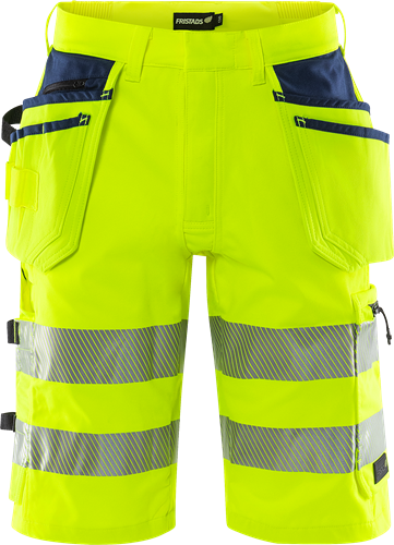 Hi vis Green stretch korte werkbroek klasse 2 2646 GSTP - FRISTADS - FR134191