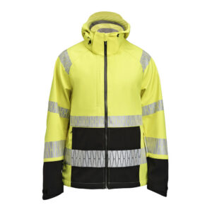 1376 softshell jas hi vis jobman jo 651376 geel zwart, xs