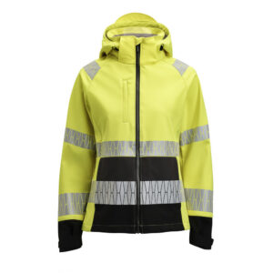1377 women's softshell jas hi vis jobman jo 651377 geel zwart, xs