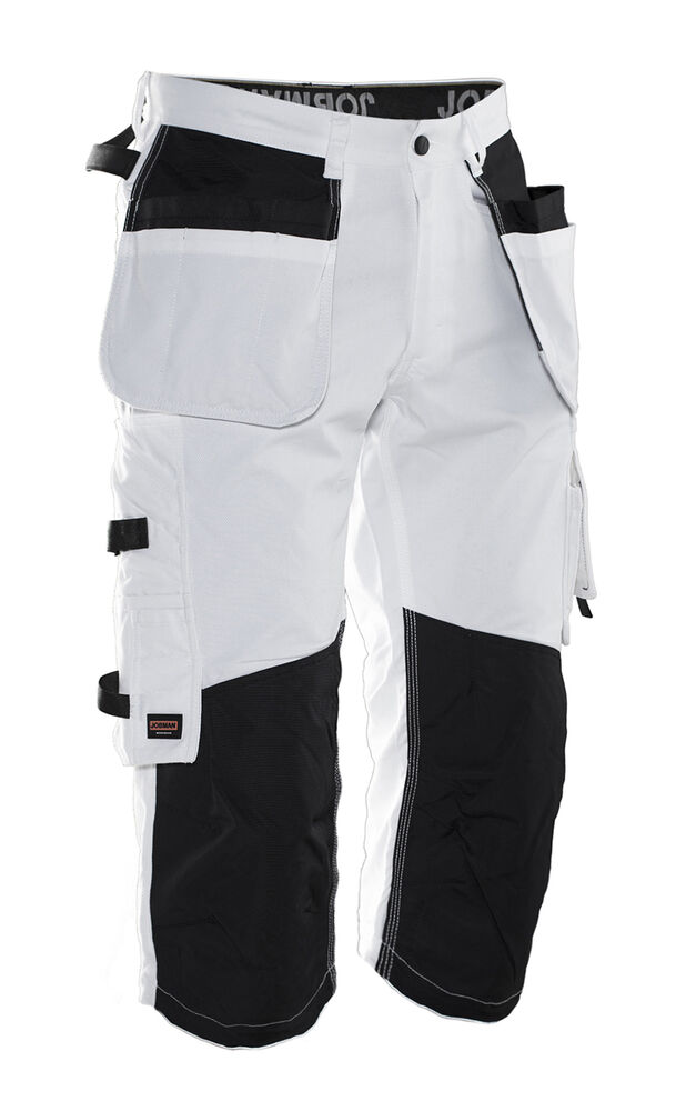 2133 painters' long shorts jobman jo 652133 wit/zwart, d100