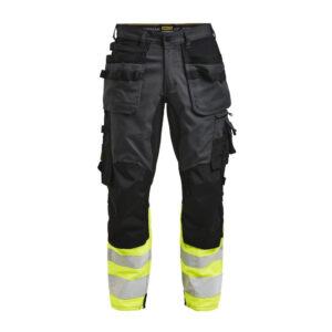 2134 hv stretch trousercore hp jobman jo 652134 donkergrijs/geel, d100